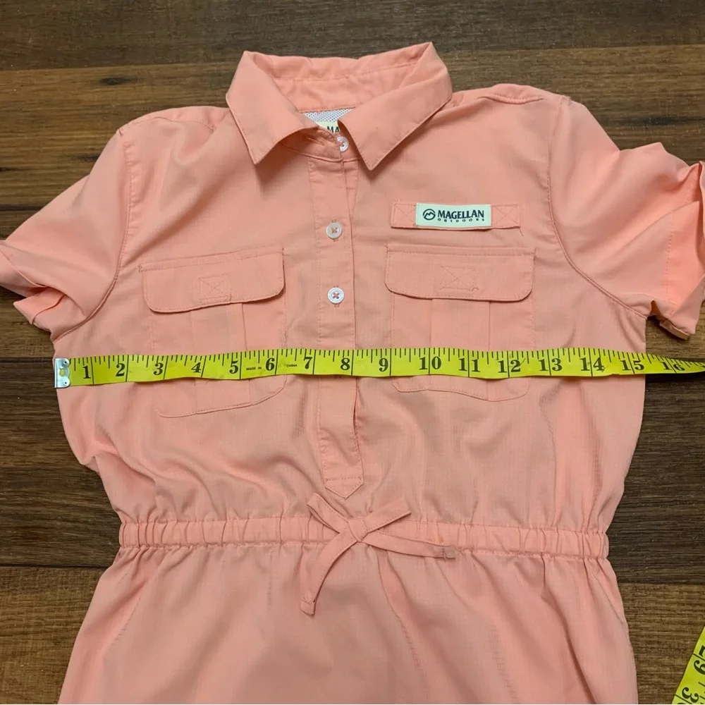 Magellan Outdoors Girls Summer Fishing Dress Sz M (8-10) Coral Color - Picture 4 of 8